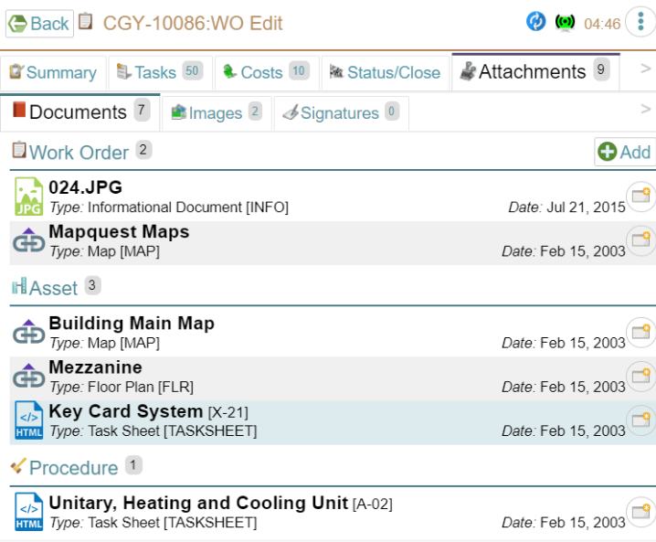 Documents Tab